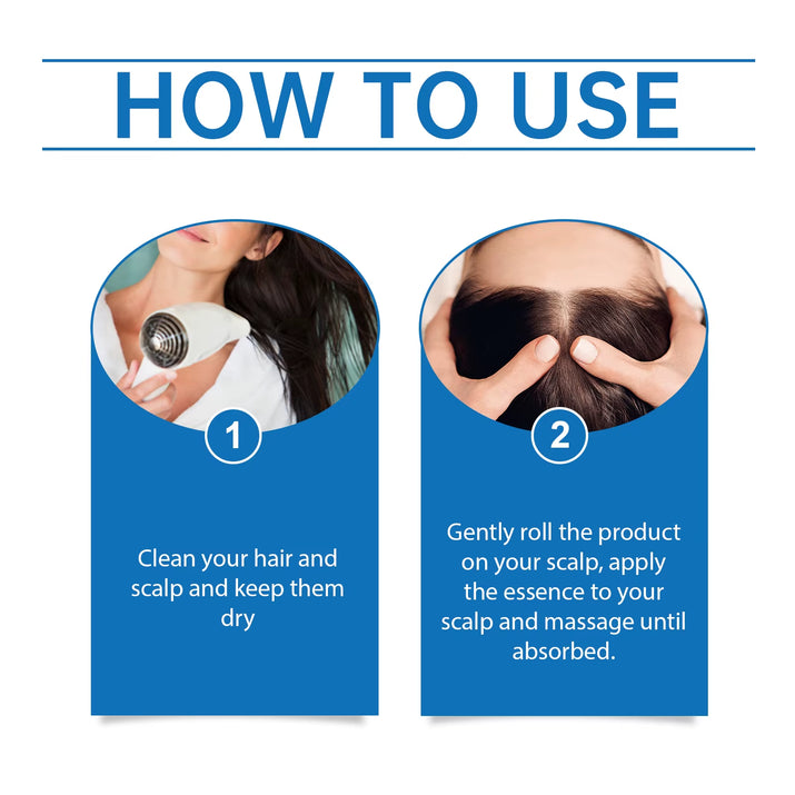 Hair Care Serum Roll-On Prevent Hair Loss Baldness Scalp Massage Repair Dry Damaged Hair 3% Rosemary Nourishing Hair Essence