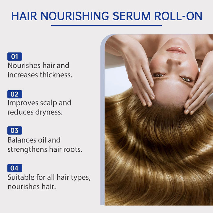 Hair Care Serum Roll-On Prevent Hair Loss Baldness Scalp Massage Repair Dry Damaged Hair 3% Rosemary Nourishing Hair Essence